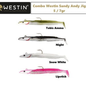 Combo Westin Sandy Andy Jig 5 7gr Pesca Barrento
