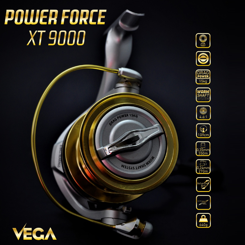 Carreto Vega Power Force Xt 9000 2021 0 Pesca Barrento