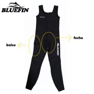 Calça Alça E Bolso Fecho Bluefin 3.5mm New Pesca Barrento