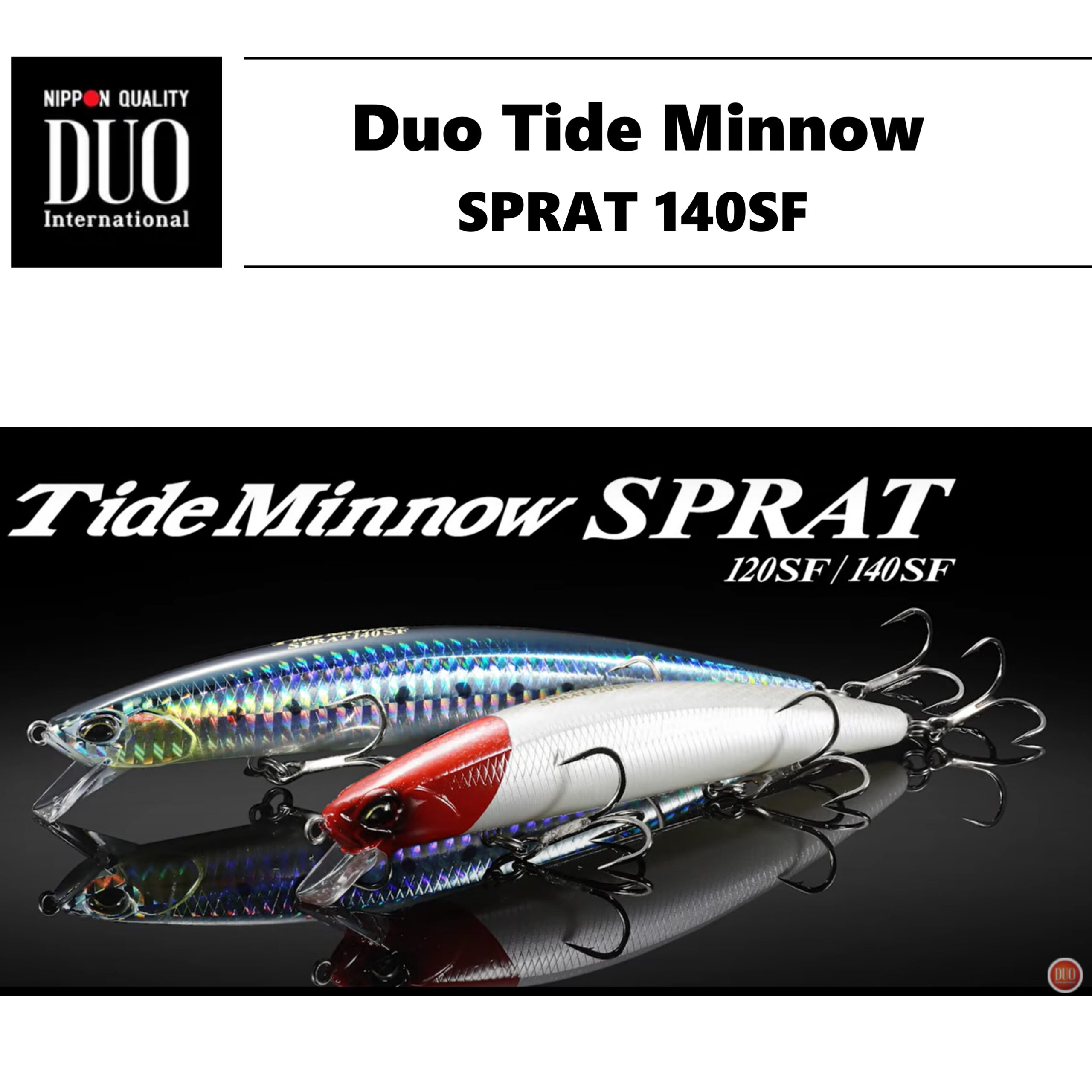 Esche Tide Minnow Sprat 140SF Duo International - Nuova Per Branzino