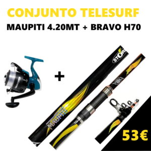 Conjunto Telesurf Maupiti 4020mt Bravo H70 0 New Pesca Barrento