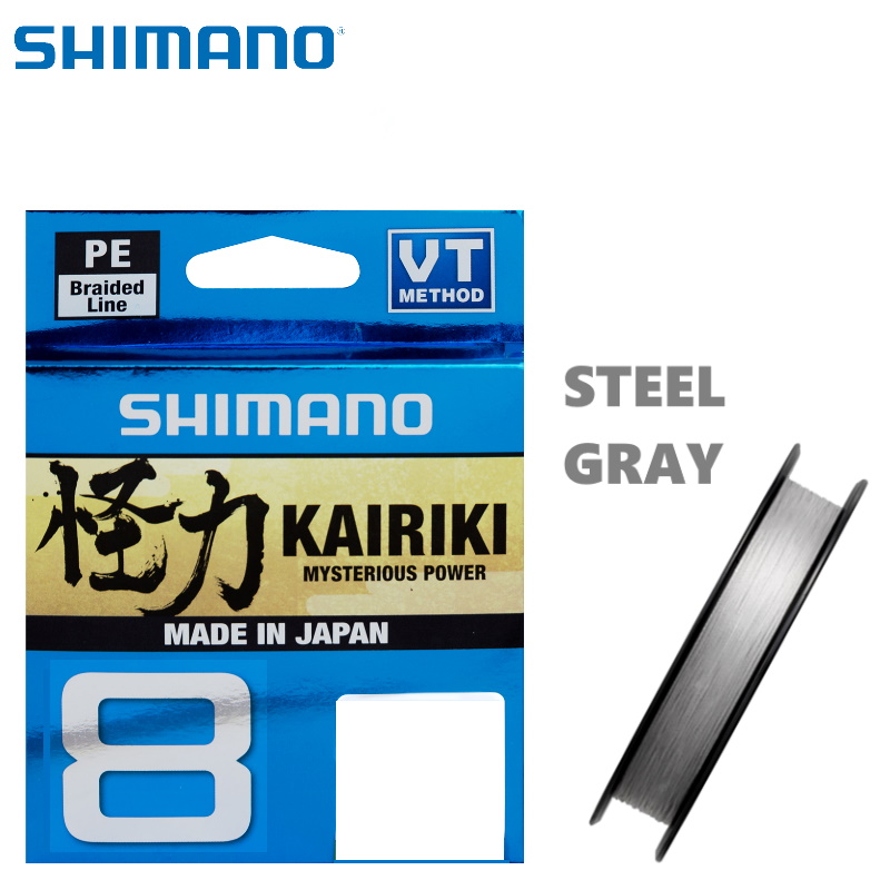 150mt Shimano Kairiki 8 linhas Steel Gray