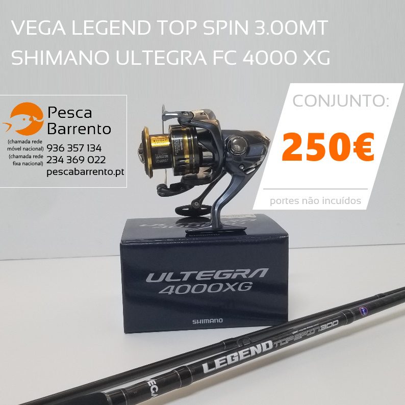 Conjunto Vega Legend Top Spin 3.00mt +Shimano Ultegra FC 4000 XG - Pesca  Barrento
