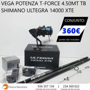 Conjunto Surfcastinh Potenza T Force 4.50mt Shomano Ultegra 14000 Pesca Barrento