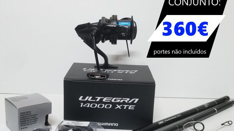 Conjunto Surfcastinh Potenza T Force 4.50mt Shomano Ultegra 14000 Pesca Barrento