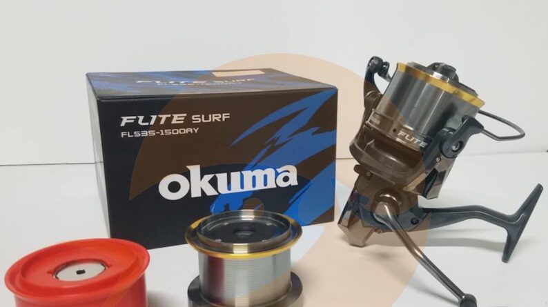 Carreto Okuma Flite Surf Pesca Barrento New