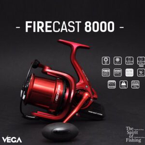 Carreto Vega Fire Cast 8000 Pesca Barrento