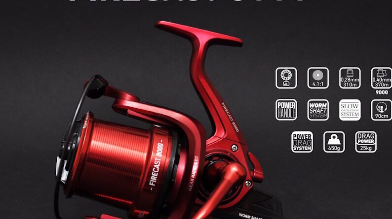Carreto Vega Fire Cast 8000 Pesca Barrento