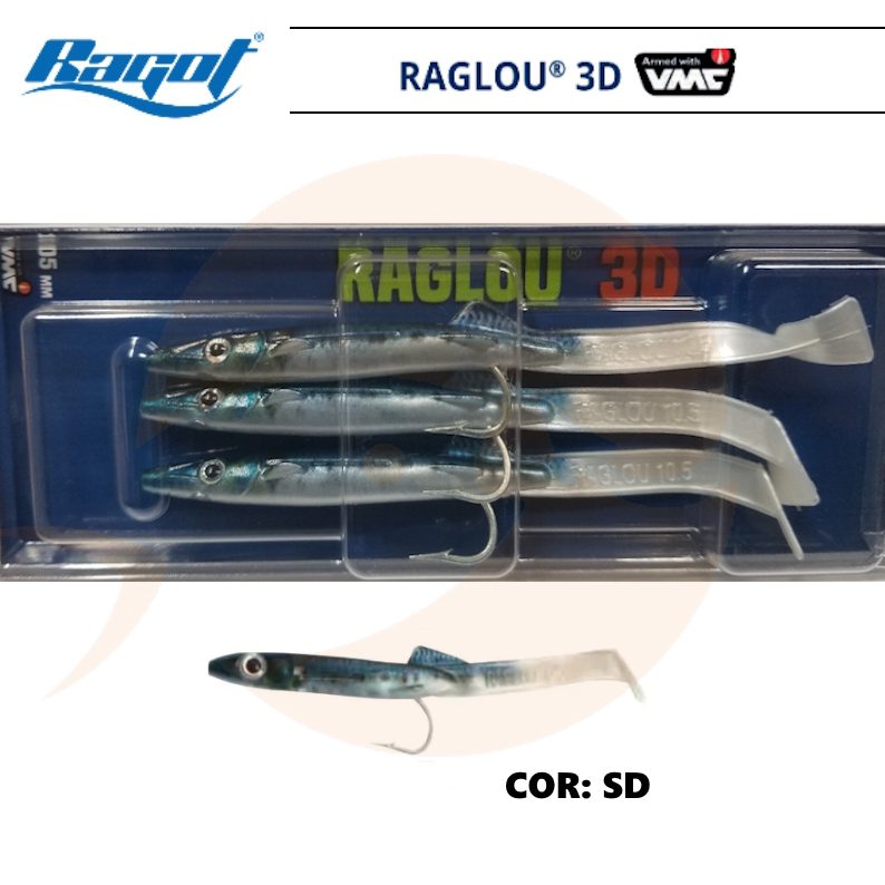 Ragot Raglou 160 PW X 3 – Esca Morbida Da 16cm Per Predatori, 3 Pezzi Per Pacco, Modello RG3906005