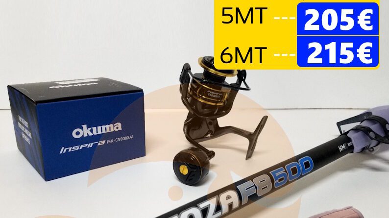 Potenza F8 Okuma Inspira 5000 Pesca Barrento