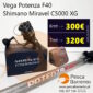 Vega Potenza F40 Shimano Miravel 5000 Pesca Barrento