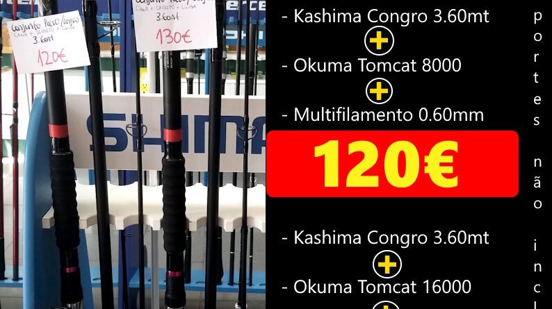 2 Conjuntos Polvo Congro Pesca Barrento New
