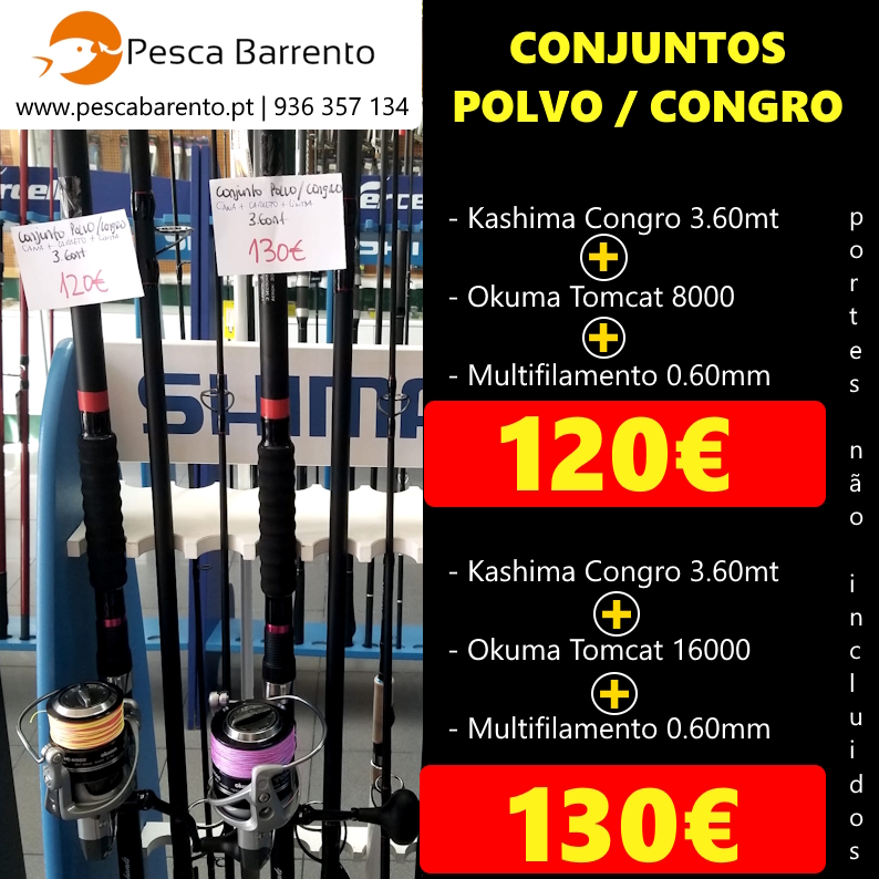 Kashima Congro 3.60mt + Okuma Tomcat 16000 + multifilamento X4 0.60mm